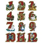 (image for) Twelve Days Plastic Canvas Ornament Kit
